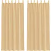 vidaXL Voile Vorhänge mit Stangentaschen 2 Stk. Sandfarbe