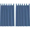 vidaXL Voile Vorhänge mit Stangentaschen 2 Stk. Königsblau