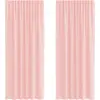 vidaXL Voile Vorhänge mit Stangentaschen 2 Stk. Rosa