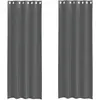 vidaXL Voile Vorhänge mit Ösen 2 Stk. Dunkelgrau 140x260 cm