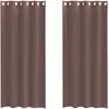 vidaXL Voile Vorhänge mit Ösen 2 Stk. Braun 140x225 cm