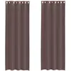 vidaXL Voile Vorhänge mit Ösen 2 Stk. Braun 140x300 cm