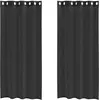 vidaXL Voile Vorhänge mit Ösen 2 Stk. Schwarz 140x245 cm