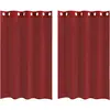 vidaXL Voile Vorhänge mit Ösen 2 Stk. Weinrot