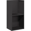vidaXL Brennholzregal Schwarz 40x30x80 cm Kaltgewalzter Stahl