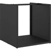 vidaXL Brennholzregal Schwarz 40x40x40 cm Kaltgewalzter Stahl