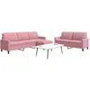 vidaXL, Sofa + Bettsofa, Carenum (Mit Fusshocker) (Polstergruppe)