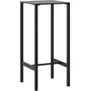 vidaXL Bartisch Schwarz 50x50x110 cm Pulverbeschichteter Stahl