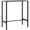 vidaXL Bartisch Schwarz 100x50x110 cm Pulverbeschichteter Stahl