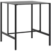 vidaXL Bartisch Schwarz 100x100x110 cm Pulverbeschichteter Stahl