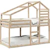 vidaXL Etagenbett ohne Matratze 90x190 cm Massivholz Kiefer
