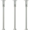 vidaXL Wegeleuchten 3 Stk. Silbern 100 cm Edelstahl