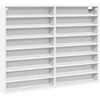 vidaXL Regal Vitrinenschrank Weiß 100x8,5x75 cm Holzwerkstoff, 1-tlg.