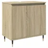vidaXL Badezimmer-Set Badschrank Sonoma-Eiche 58x33x60 cm Holzwerkstof...