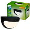 Philips LED-Solarwandleuchte Swyn, schwarz, Sensor, IP44