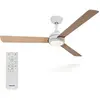 Philips LED-Deckenventilator Civx, weiß/braun, DC, leise