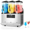 SucceBuy Kommerzielle Slush-Eis-Maschine mit 3 x 12 L Tanks, Edelstahl...