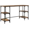 vidaXL Schreibtisch mit Regal Altholz 140 x 50 x 75 cm Holzwerkstoff