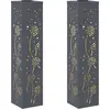 vidaXL Solar LED Weg Licht 2 stk. Warmes Weiß 18 x 18 x 80 cm