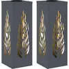 vidaXL Solar LED Weg Licht 2 stk. Warmes Weiß 18 x 18 x 50 cm
