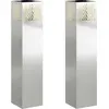 vidaXL Solar LED Weg Licht 2 stk. Warmes Weiß 18 x 18 x 80 cm