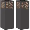 vidaXL Solar LED Weg Licht 2 stk. Warmes Weiß 18 x 18 x 50 cm