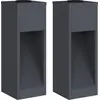 vidaXL Solar LED Wegeleuchte 2 stk. Warmes Weiß 18 x 18 x 50 cm