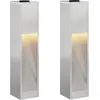 vidaXL Solar LED Wegeleuchte 2 stk. Warmes Weiß 18 x 18 x 80 cm