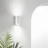 Außenwandlampe ONE, weiß, Höhe 13 cm, Metall IP54, 2-flg.