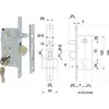 Schlösser mit Haken, Achse 30 mm, für Schiebetüren, Einbaumaß 53 mm - ...