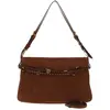 Pinko, Damen, Handtasche, Belt Bag Big Suede, Braun