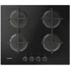 Indesit ING 61T/BK 1, Schwarz, Integriert, 60 cm, Gaskochfeld, Glas, 4...