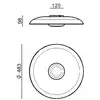 LED-Deckenlampe Basin_P, weiß, Metall, Ø 48 cm
