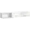 HOMCOM Wandhängendes TV-Möbel, TV-Board bis 208,3 cm mit 3 Klappen und...