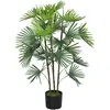 HOMCOM Künstliche Palme 90 cm mit 24 Blättern für Innenräume mit Ø16,5...