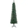 HOMCOM Schlanker Weihnachtsbaum mit 443 Zweigen, verschneiter künstlic...