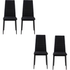 HOMCOM Set 4 Stühle Gepolstert für Wohnzimmer oder Esszimmer, Moderne ...