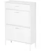 HOMCOM Mobile Portascarpe, Moderne Schuhschrank für 12 Paare Schuhe mi...