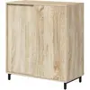 HOMCOM Flurschrank mit 4 Ebenen, Schuhschrank aus Spanplatte und Stahl...