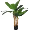 HOMCOM Künstlicher Bananenbaum Hoch 120 cm mit Inklusivem Topf, Künstl...