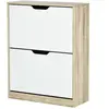 HOMCOM Schuhschrank Platzsparend mit 2 Klappbaren Schubladen, Schlanke...