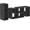 HOMCOM TV-Möbel 75" max Modular mit 2 L-förmigen Regalen und rechtecki...