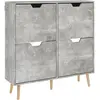 HOMCOM Schuhschrank für Eingangsbereich mit 4 klappbaren Schubladen au...