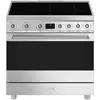 Smeg C9imx2 Induction 90 Cm Glaskeramik-küche Mit Backofen 5 Brennern