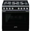Smeg Portofino Cpf9gpbl Gasherd Mit Backofen 6 Brennern