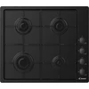 Candy Idea CHW6LBB, Schwarz, Integriert, 60 cm, Gaskochfeld, Edelstahl...