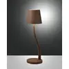 Fabas Luce LED Außen-Akku Tischleuchte Judy Ø110mm 3W Warmweiß IP54 Ro...
