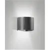 Fabas Luce, Gartenbeleuchtung, CODY DARK GREY LED Wandleuchte 12W warm...