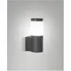 Fabas Luce, Gartenbeleuchtung, GORLA DARK GREY E27 Wandleuchte Dunkel ...
