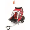 BELLELLI B-TRAVEL Kinderwagen hinter dem Fahrrad, rot